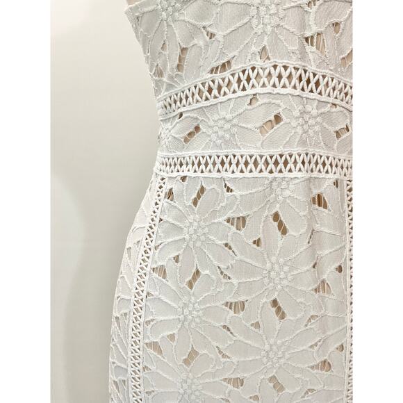 Saylor Crochet Floral Midi Dress Rare Vintage Size Large - Picture 6 of 11